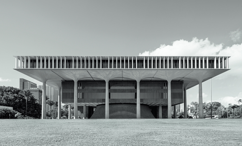 Hawaii State Capitol, John Carl Warnecke and Belt, Lemon & Lo, Honolulu, Hawaii, United States, 1969. Picture credit: Peter Clarke 