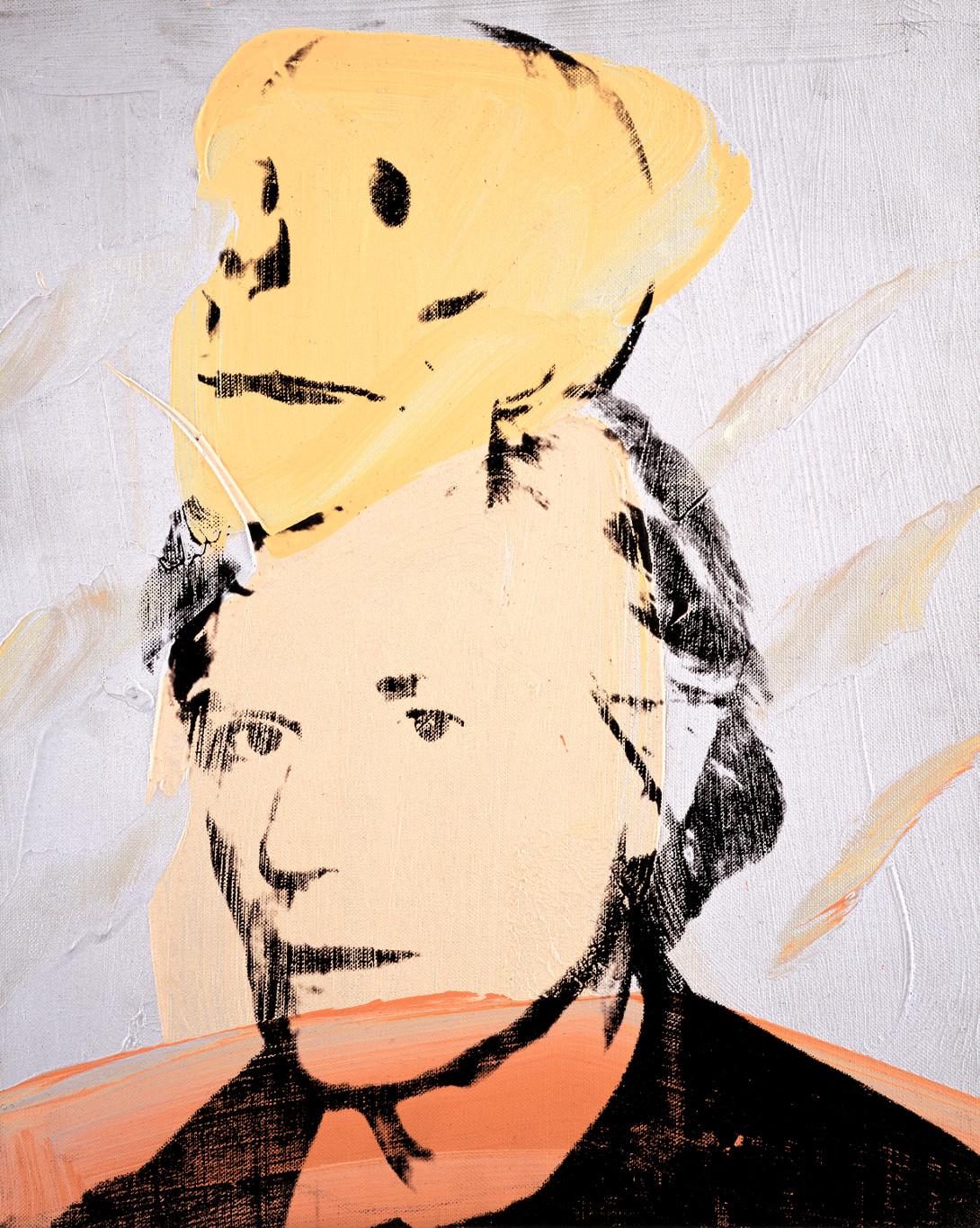 Andy Warhol, Self-Portrait with Skull, early 1978, acrylic and silkscreen ink on linen, 16 x 13 inches, 40.6 x 33 cm. Picture credit: The Andy Warhol Museum, Pittsburgh; Founding Collection, Contribution The Andy Warhol Foundation for the Visual Arts, Inc. © The Andy Warhol Foundation for the Visual Arts, Inc., NY, Photo by Phillips/Schwab