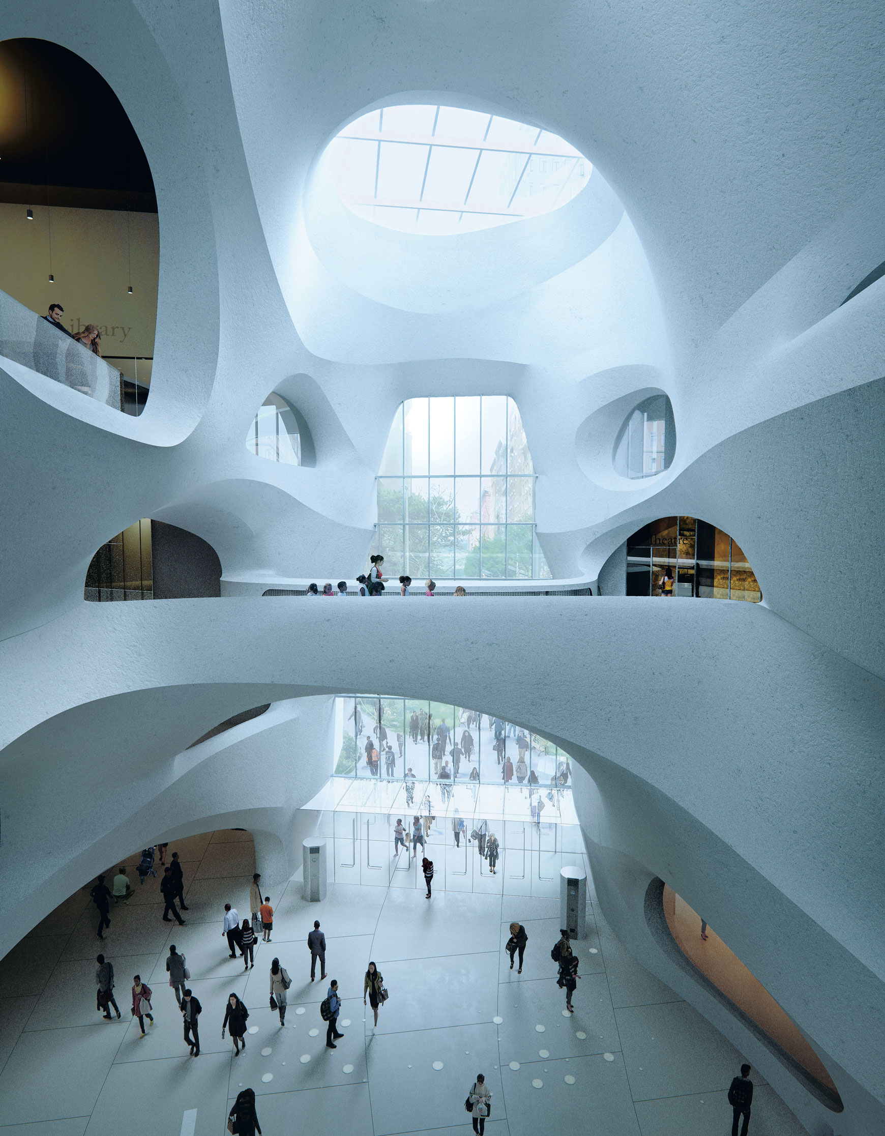 Richard Gilder Center for Science, Education, and Innovation at the American Museum of Natural History by Studio Gang. All images taken from Studio Gang: Architecture