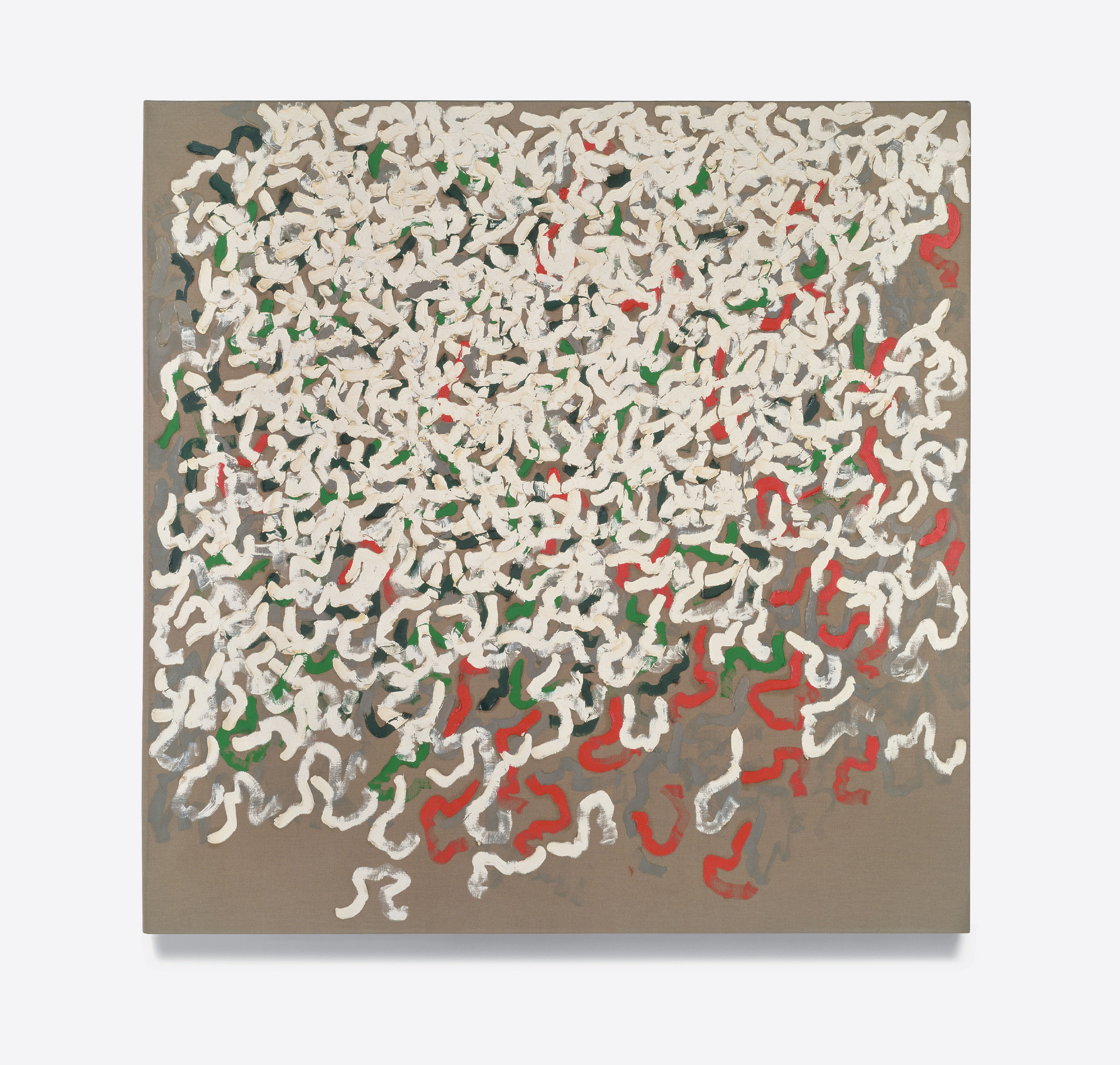 Robert Ryman, Untitled, c.1963; oil on stretched sized linen canvas, 77¾ × 77½ in (197.5 × 196.9 cm); Private collection. Picture credit: artwork © 2017 Robert Ryman/Artists Rights Society (ARS), New York / Photograph by Bill Jacobson for Robert Ryman Archive