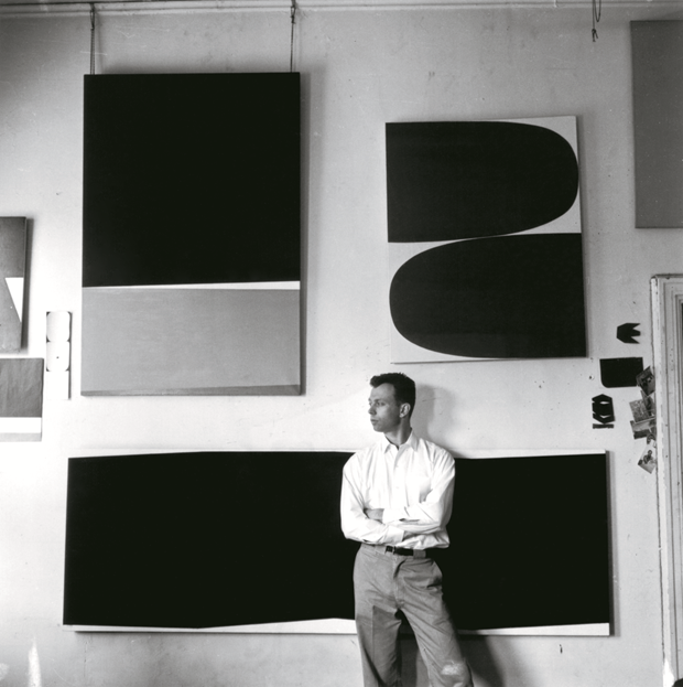 Ellsworth Kelly, Broad Street studio, New York, 1956. Photo credit: © Onni Saari. From Ellsworth Kelly