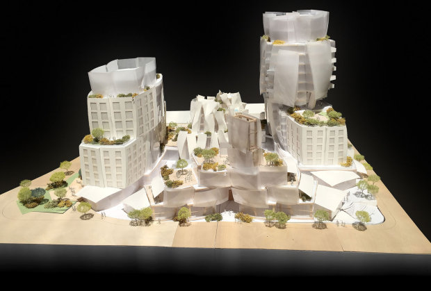 Frank Gehry's models for 8150 Sunset Boulevard