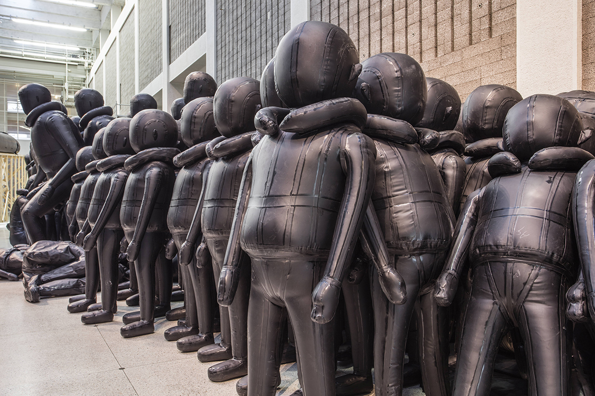 Installation view of Law of the Journey (2017) by Ai Weiwei. Image courtesy of Prague’s National Gallery.