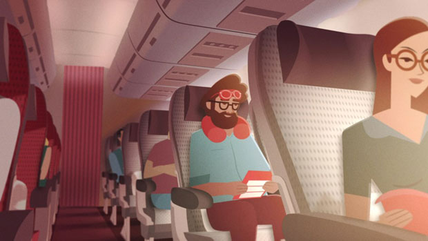 A scene from Trip - Art & Graft for Virgin Atlantic