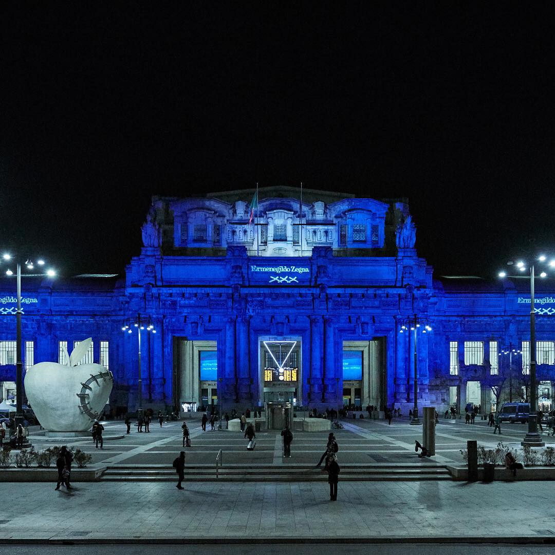 Zegna autumn/winter 2019 collection at Milano Centrale station.