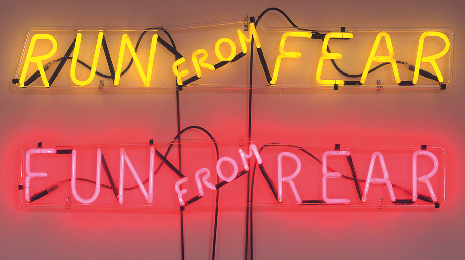 Run from Fear, Fun from Rear (1972) by Bruce Nauman