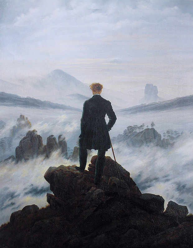 Wanderer above the Sea of Fog (1818) by Caspar David Friedrich