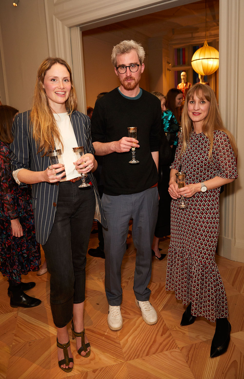 Cath and Jeremy Brown and Jessica Doyle at the Interiors launch at MATCHESFASHION.COM in London