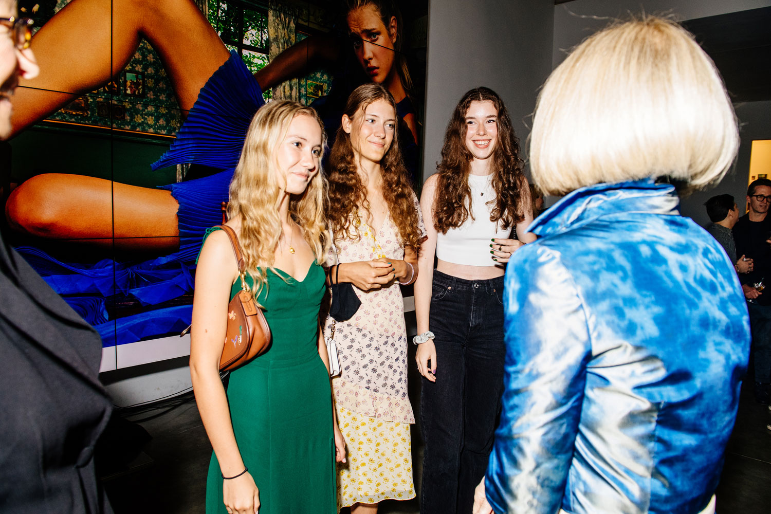 Annie Leibovitz's daughters Samuelle Leibovitz, Susan Leibovitz and their friend Estella Shkyar