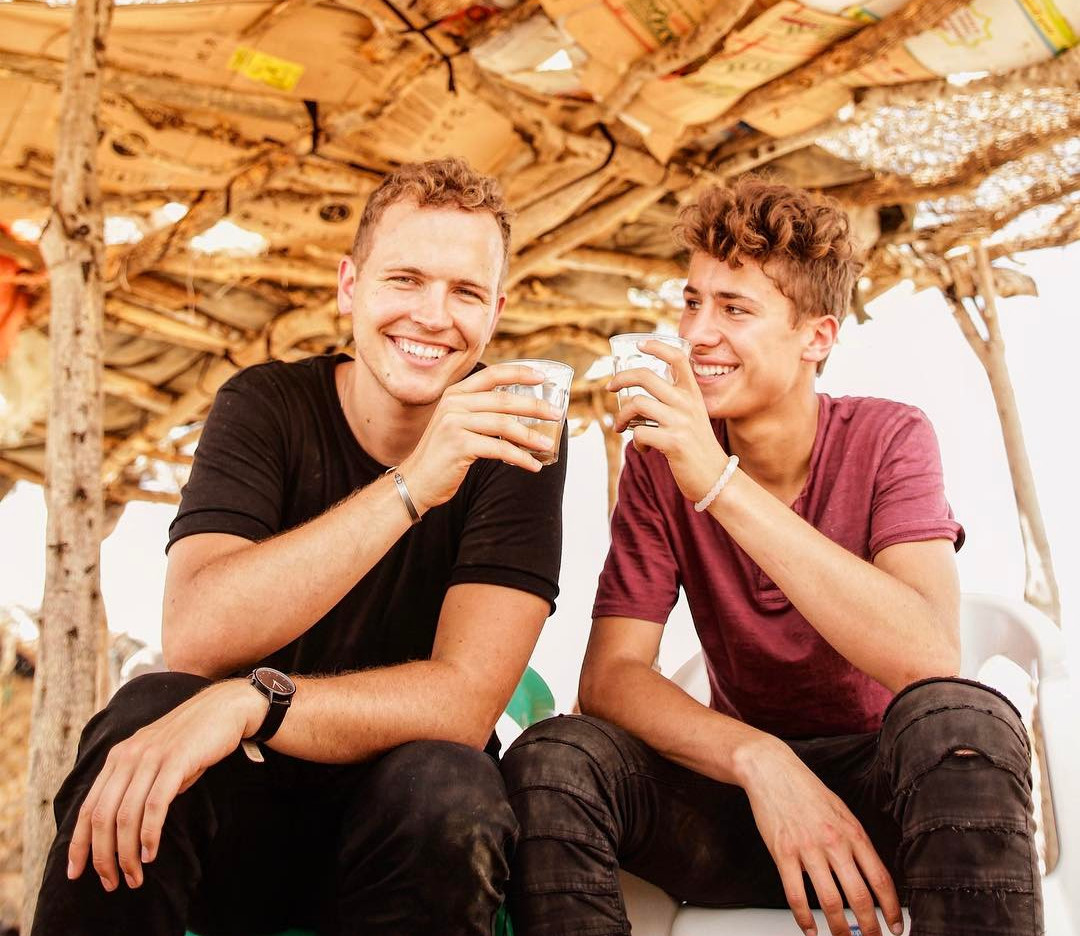 Jérôme Jarre and Juanpa Zurita. Image courtesy of Jarre's Instagram. Photo by Carlos E. Lang