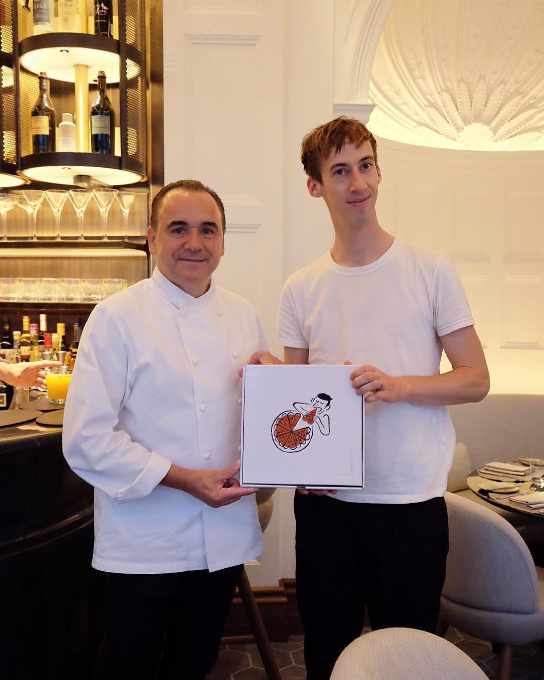 Jean Jullien with chef Jean-Georges Vongerichten