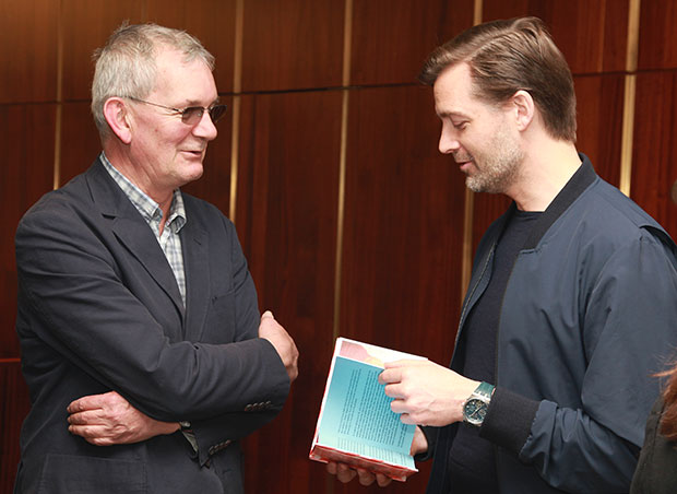 Martin Parr and Patrick Grant at the launch of Real Food at E. Tautz