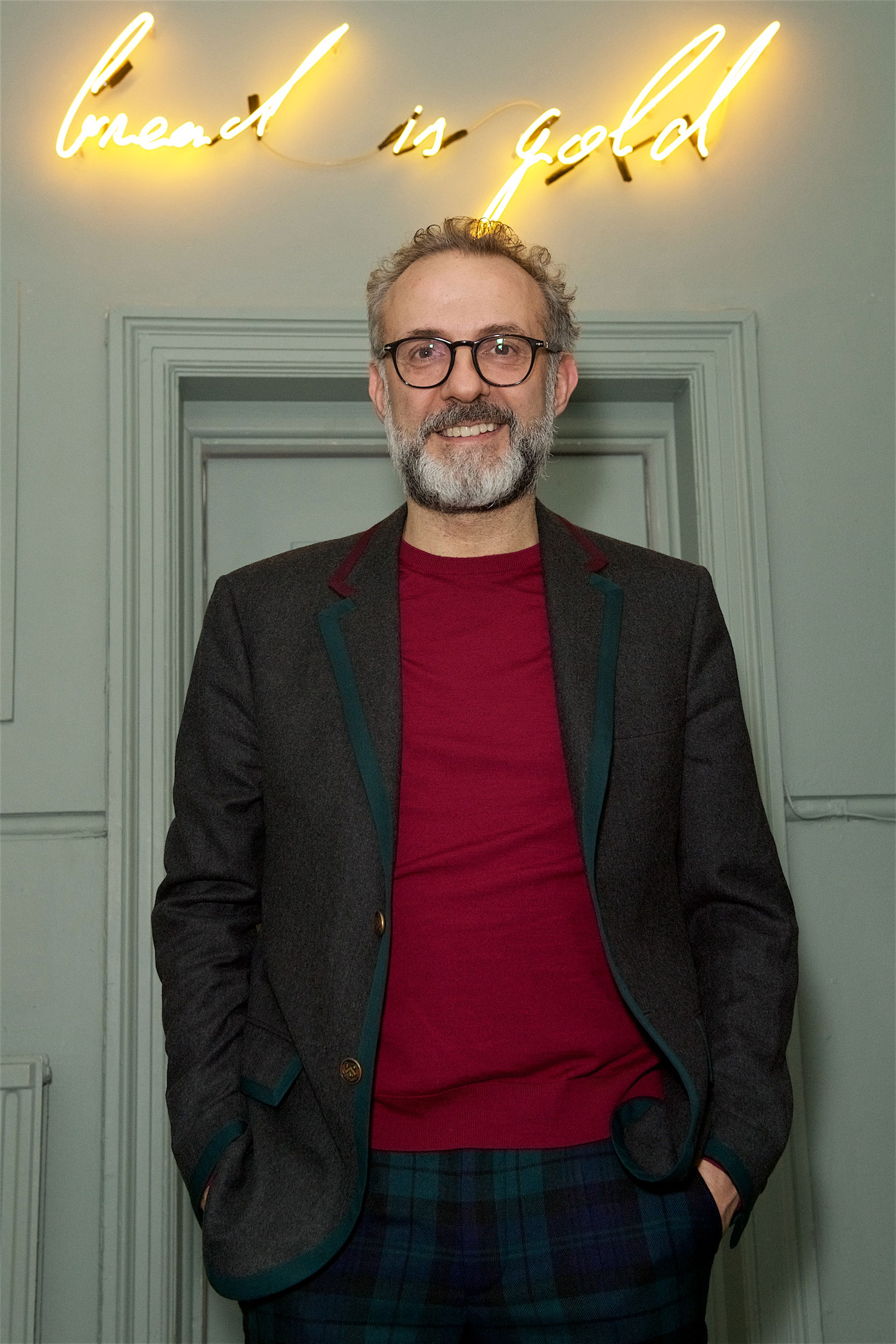 Massimo Bottura at Refettorio Felix December 2 2017 - photo by James Mason