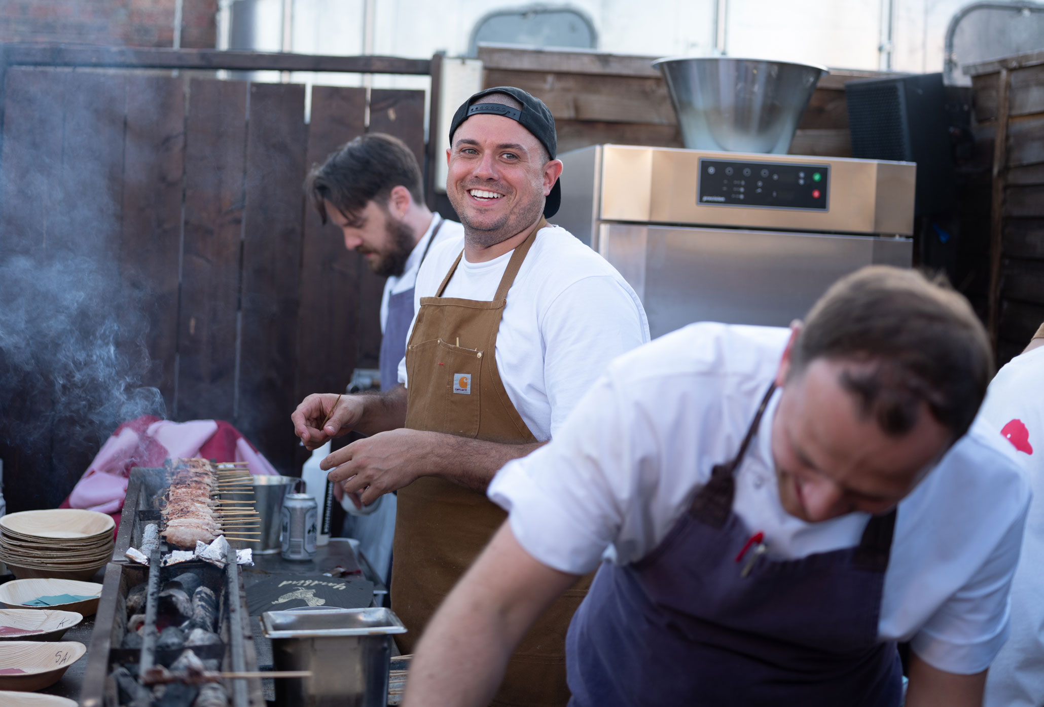 Matt cooking at Shoreditch House,  London last summer 2018