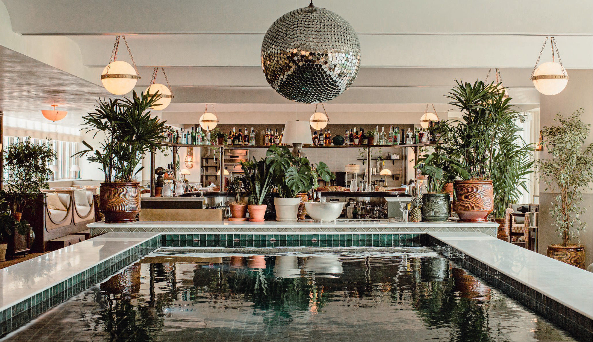 Soho House Hong Kong Private Members’ Club, Pool Bar Hong Kong, 2019, by Linda Boronkay