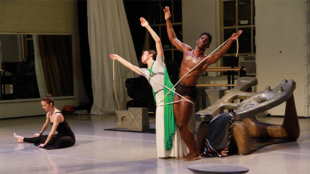 Today's Martha Graham Company rehearse Night Journey on their Noguchi sets, New York, 2016.  Image courtesy of the Martha Graham Company