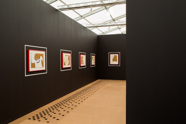 Pace's booth at the fair with Richard Tuttle's work.  Image courtesy of Frieze