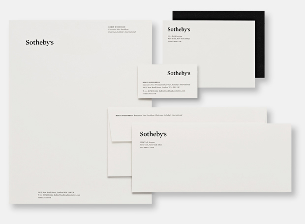 Pentagram reworks Sotheby's stationery