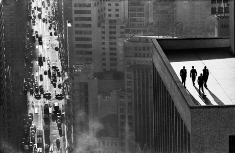 René Burri - Men On A Rooftop