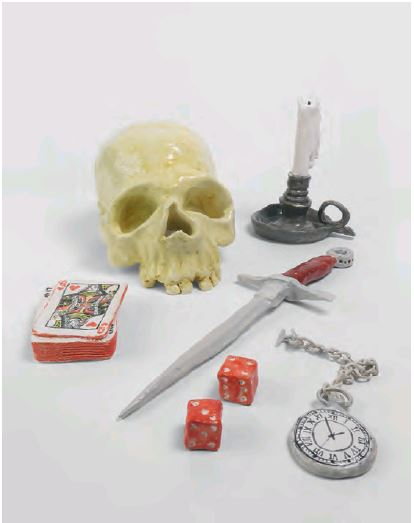 Vanitas with dagger (2016) by Rose Eken. Courtesy V1 Gallery, Copenhagen. Photo: Jan Søndergaard