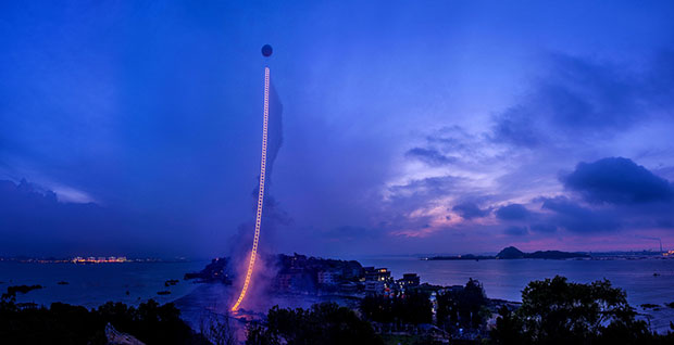 Cai Guo-Qiang, Sky Ladder, June 2015. Courtesy of Cai Studio.