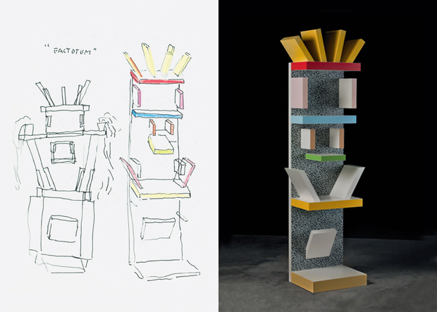 Factotum 1981 - Sketch and design Ettore Sottsass