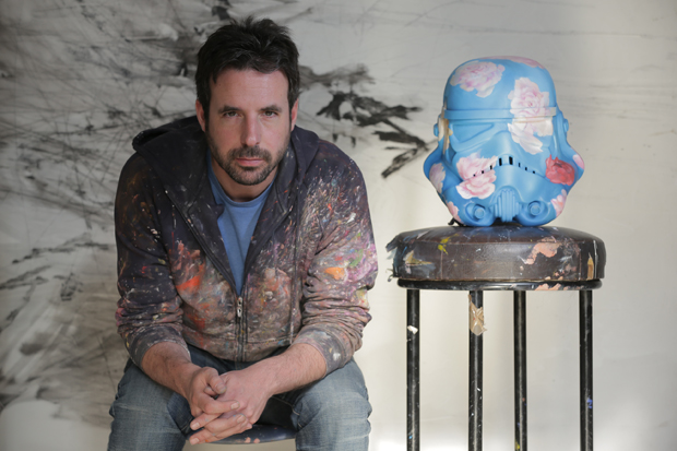 Antony Micallef and his Star Wars stormtrooper helmet