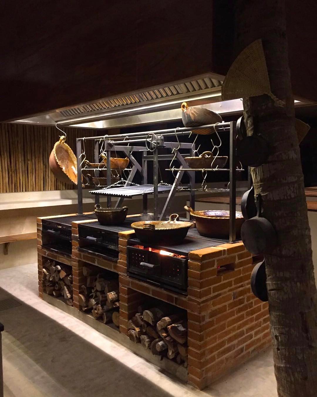 Wood burning stoves and grills at Noma Mexico