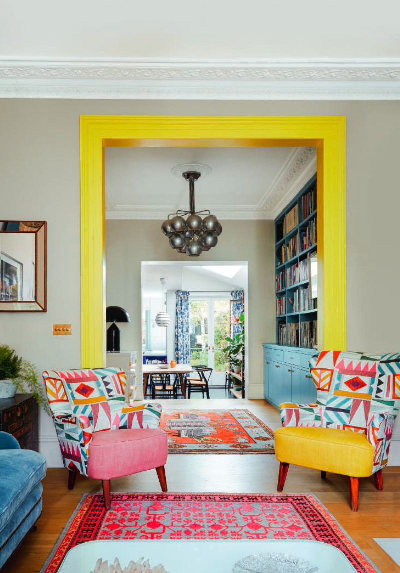 Suzy’s Own Home Private Residence, View from Living Room to Library, London, UK, 2018