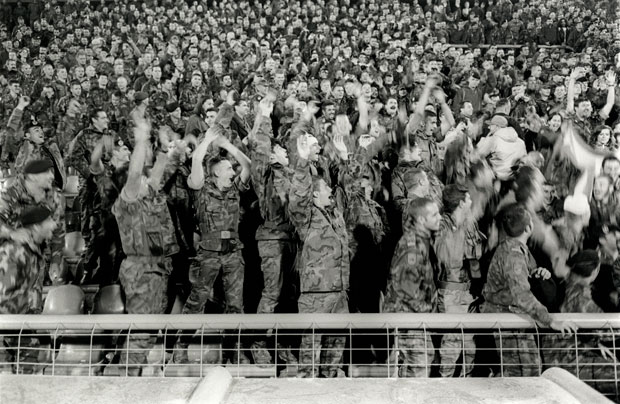 Soldiers at U2's Sarajevo PopMart gig - Kevin Davies